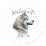 Alaskan Malamute Mom 2 Round Stickers
