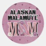 Alaskan Malamute MOM Round Stickers