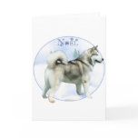 Alaskan Malamute Noel Greeting Card