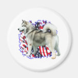 Alaskan Malamute Patriot Fridge Magnet