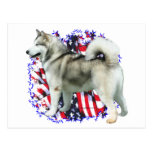 Alaskan Malamute Patriot Post Card