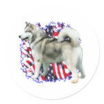 Alaskan Malamute Patriot Sticker
