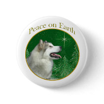 Alaskan Malamute Peace buttons