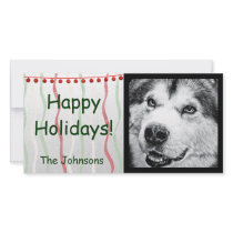 ALASKAN MALAMUTE PERSONALIZED PHOTO CARD