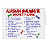 ALASKAN MALAMUTE Property Laws 2 Greeting Card