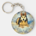 Alaskan Malamute Puppies Keychain