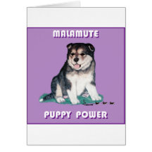 ALASKAN MALAMUTE PUPPY POWER CARD