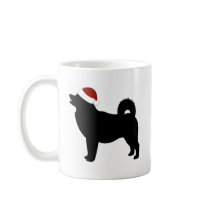 Alaskan Malamute Santa Hat mugs