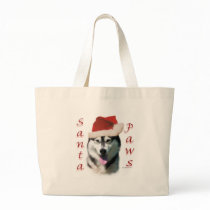 Alaskan Malamute Santa Paws bags by GreyWolfCreation Alaskan Malamute Santa Paws bags