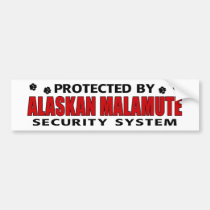Alaskan Malamute Security bumper stickers
