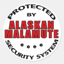 Alaskan Malamute Security stickers