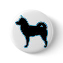 Alaskan Malamute Silhouette button