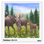 Alaskan Moose Family Wall Decal