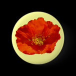 Alaskan Red Poppy Button