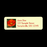 Alaskan Red Poppy Return Address Label