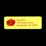 Alaskan Red Poppy Return Address Label