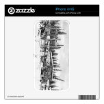 Alaskan Sled Dogs Standing Outside a Log Cabin Decals For iPhone 4S