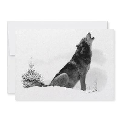 Alaskan Timber Wolf Invitation by remicallens