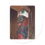 Alaskan Totem Round Sticker