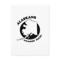Alaskans against Palin Post Card