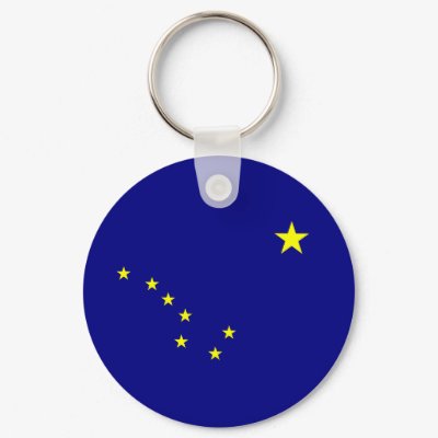 Alaska's Flag Keychains by designs4you