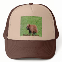 Alaskian-grizzly, on a truckers cap hats