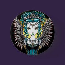 "Alaura" Gothic Guardian Angel Button buttons