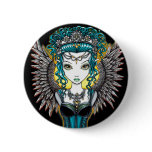 "Alaura" Gothic Guardian Angel Button