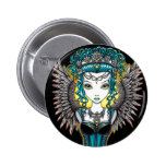 "Alaura" Gothic Guardian Angel Button