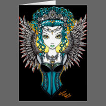 "Alaura" Gothic Guardian Angel Card by mykajelina "Alaura" Gothic Guardian Angel Card