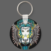 "Alaura" Gothic Guardian Angel Keychain by mykajelina "Alaura" Gothic Guardian Angel Keychain