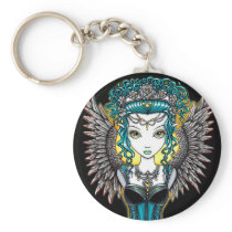 "Alaura" Gothic Guardian Angel Keychain
