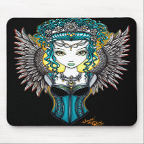 "Alaura" Gothic Guardian Angel mousepad by mykajelina "Alaura" Gothic Guardian Angel mousepad