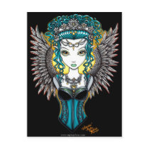 "Alaura" Gothic Guardian Angel Postcard by mykajelina "Alaura" Gothic Guardian Angel Postcard