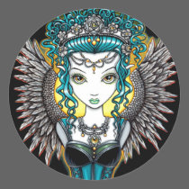 "Alaura" Gothic Guardian Angel Stickers by mykajelina "Alaura" Gothic Guardian Angel Stickers