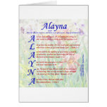 Alayna Acrositc Greeting Cards