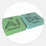 Alba as Aluminium Al and Barium Ba Stickers