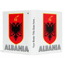 Albania Coat of Arms 3 Ring Binder