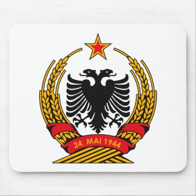 Albania Coat of Arms (old) Mousepad by FlagTshirts
