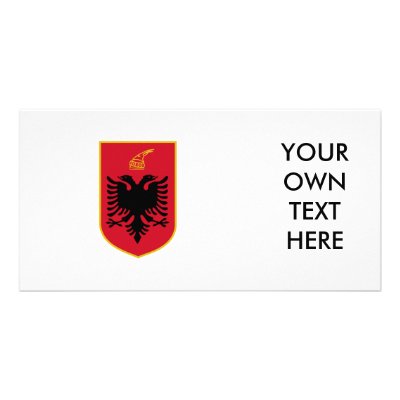 Albania Coat of Arms Photo Card by flagshirts