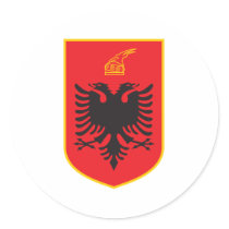 Albania Coat Of Arms Round Stickers