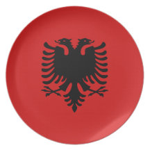 Albania Fisheye Flag Plate