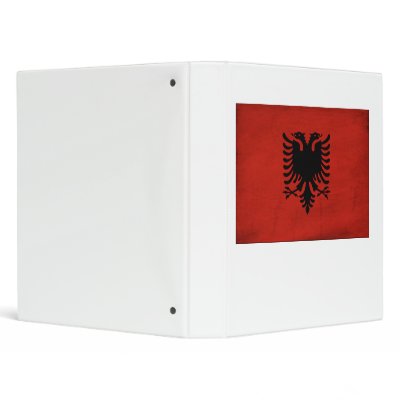 Albania Flag Vinyl Binder by Zipperedflags
