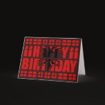 Albania Flag Birthday Card