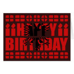 Albania Flag Birthday Card