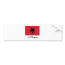 Albania Flag Design Bumper Stickers