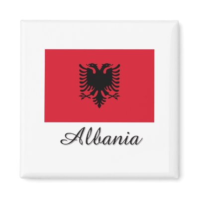 Albania Flag Design Fridge Magnets by flagshirt