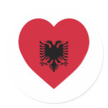 Albania Flag Heart Stickers