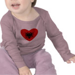 Albania Flag Heart T-Shirt