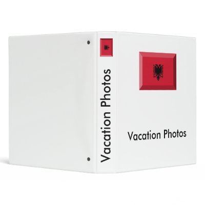 Albania Flag Jewel Vinyl Binders by Vexillophile